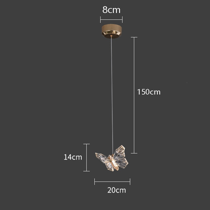 Dazzara - Schmetterling Hängende Deckenleuchte