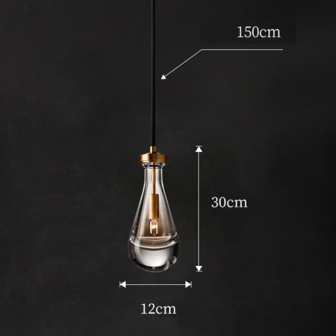 Lunex - Dropdown Hängende Glas Pendellampe