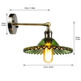 Brennan - Runde Retro-Wandleuchte aus Glas