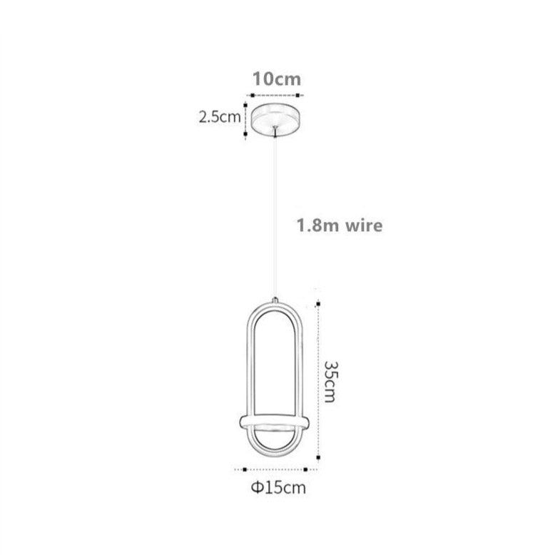 Rayzen - Moderner Minimalistischer Nachttischkronleuchter Pendelleuchte