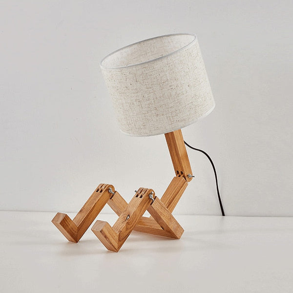 Roboter Kreative Tischlampe aus Holz