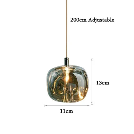 Luxifaya - Decke gebeizt Glas Kristall Pendelleuchte